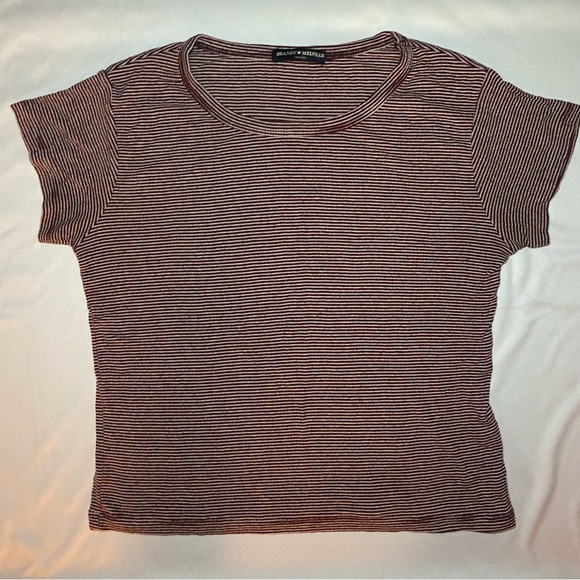 Brandy Melville Striped Baby Tee - Picture 1 of 3